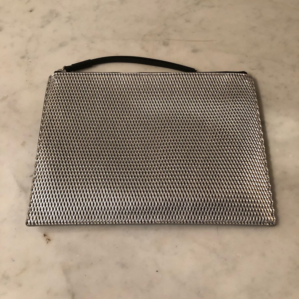 Italian leather envelope clutch